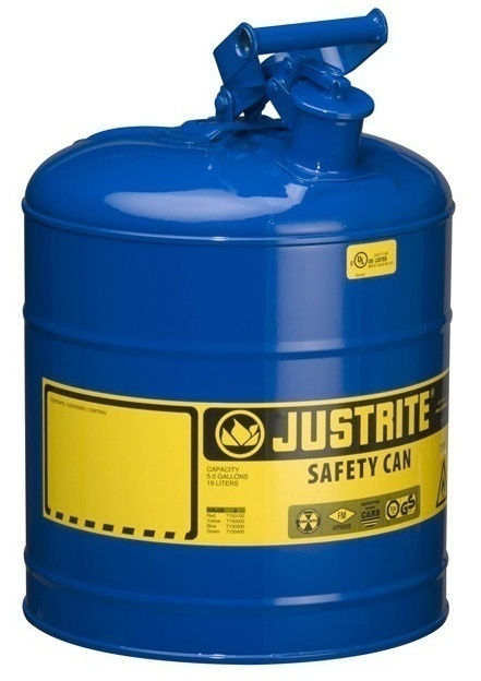 Justrite Type 1 Galvanized Steel Safety Can - 5 Gallon from GME Supply