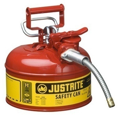 Justrite Type 2 AccuFlow Steel Safety Can 5/8 Inch - 1 Gal from GME Supply