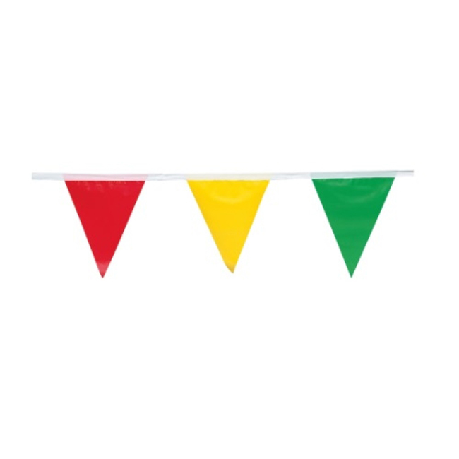 Multi-Color 100 Foot Pennant Flags from GME Supply