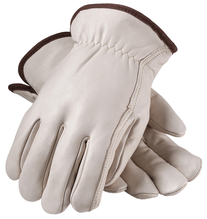 PIP Regular Grade Top Grain Cowhide Leather Glove with Red Foam Lining and Straight Thumb (Dozen) from GME Supply