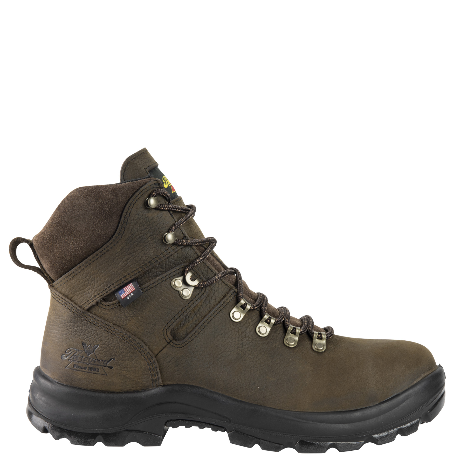 Thorogood American Union Series Waterproof 6 Inch Brown Steel Toe Work Boots from GME Supply