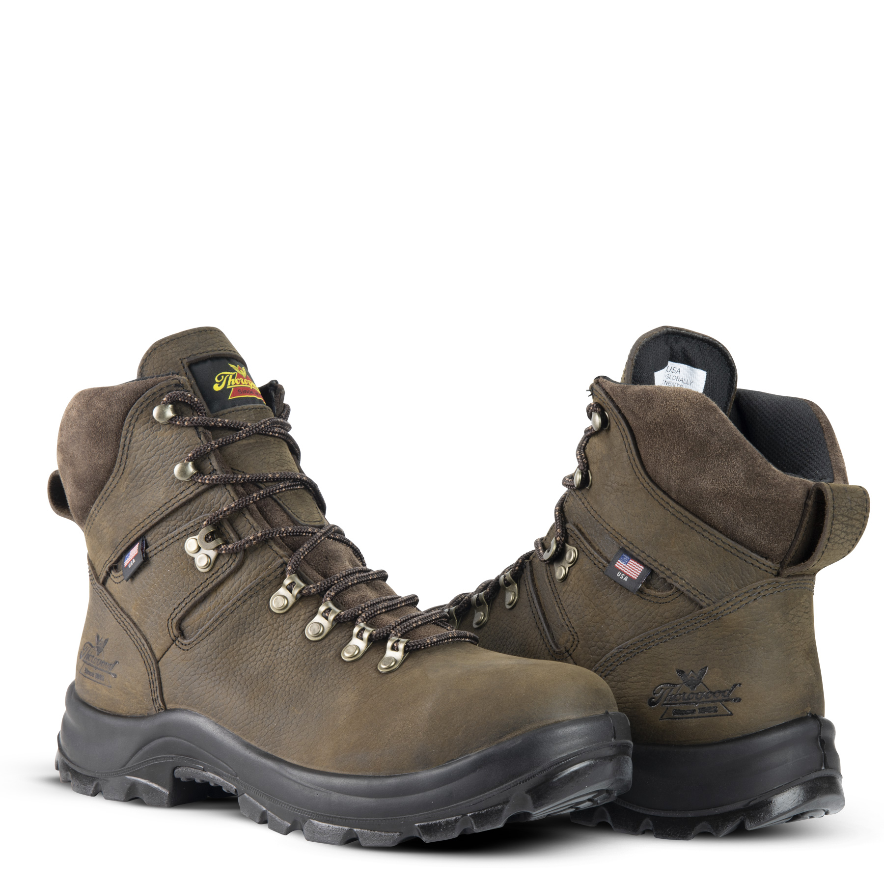 Thorogood American Union Series Waterproof 6 Inch Brown Steel Toe Work Boots from GME Supply