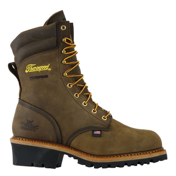 Thorogood Men's Logger 9 Inch Studhorse Waterproof Work Boots with Steel Toe from GME Supply