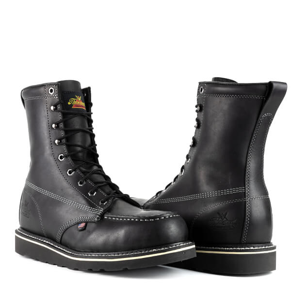 Thorogood American Heritage Midnight Series 8 Inch Black Moc Safety Toe Boots from GME Supply