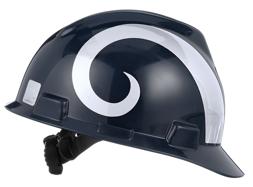 NFL Licensed V-Gard Helmets with 1-Touch Suspension - Los Angeles Rams from GME Supply