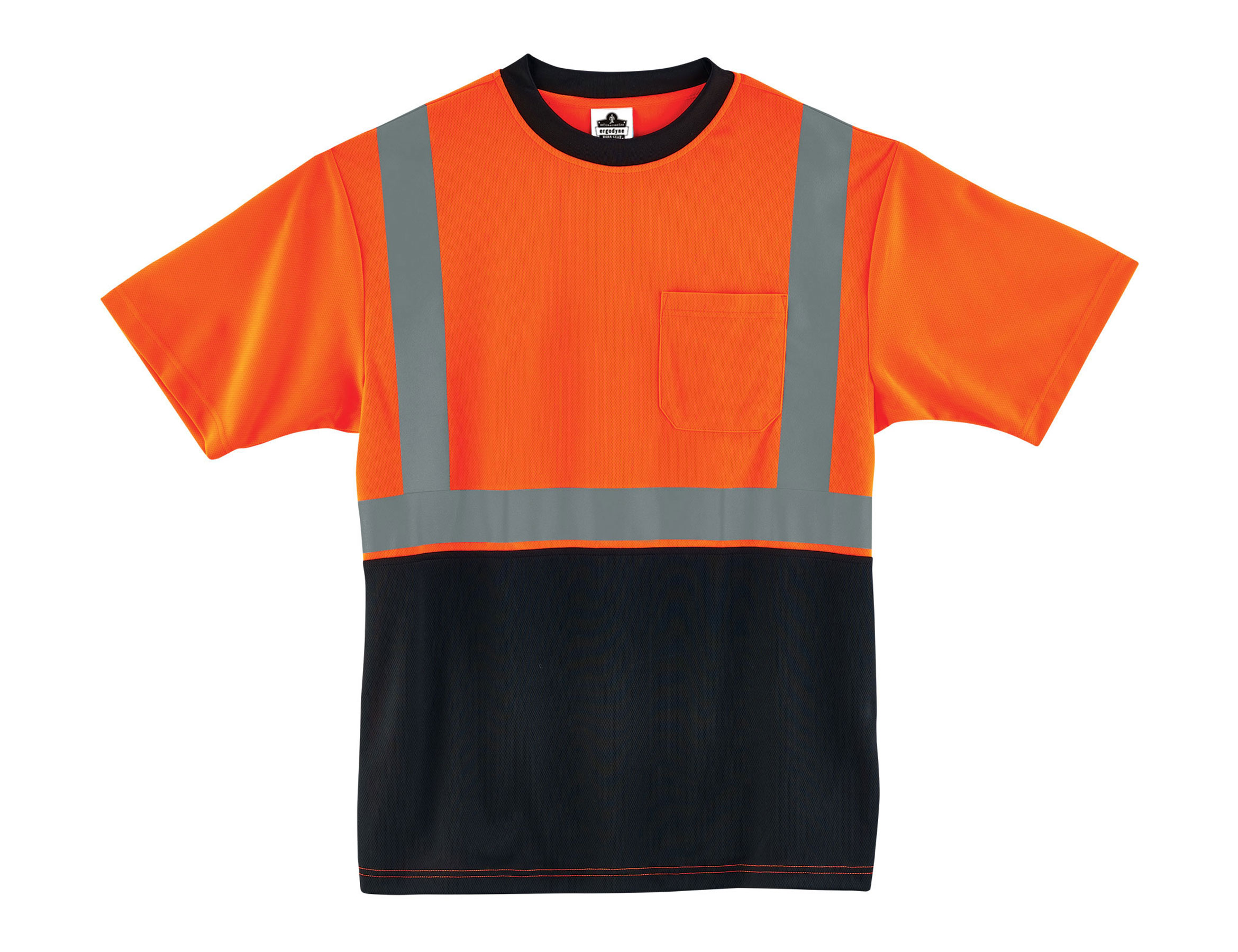 Ergodyne 8289BK GloWear Orange Class 2 Black Front T-Shirt from GME Supply