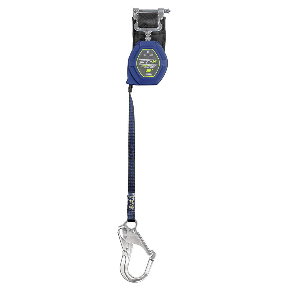 FallTech FT-X EdgeCore 8 Foot Class 2 Leading Edge Personal SRL w/ Aluminum Rebar Hooks from GME Supply