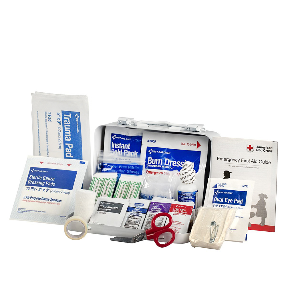 First Aid Only ANSI A 10 Person Metal ANSI 2021 Compliant First Aid Kit from GME Supply