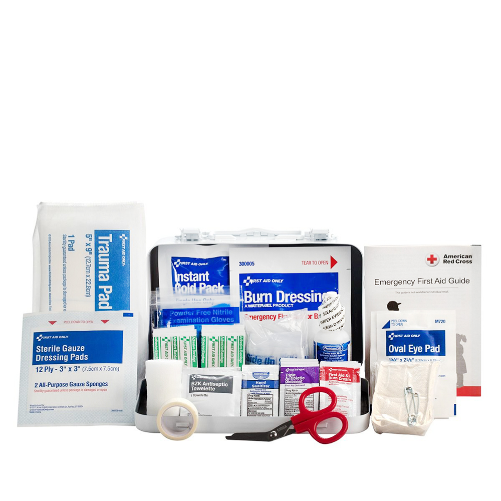 First Aid Only ANSI A 10 Person Metal ANSI 2021 Compliant First Aid Kit from GME Supply