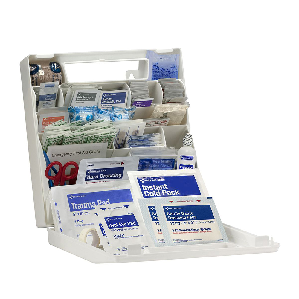 First Aid Only ANSI A 50 Person Plastic ANSI 2021 Compliant First Aid Kit With Dividers from GME Supply