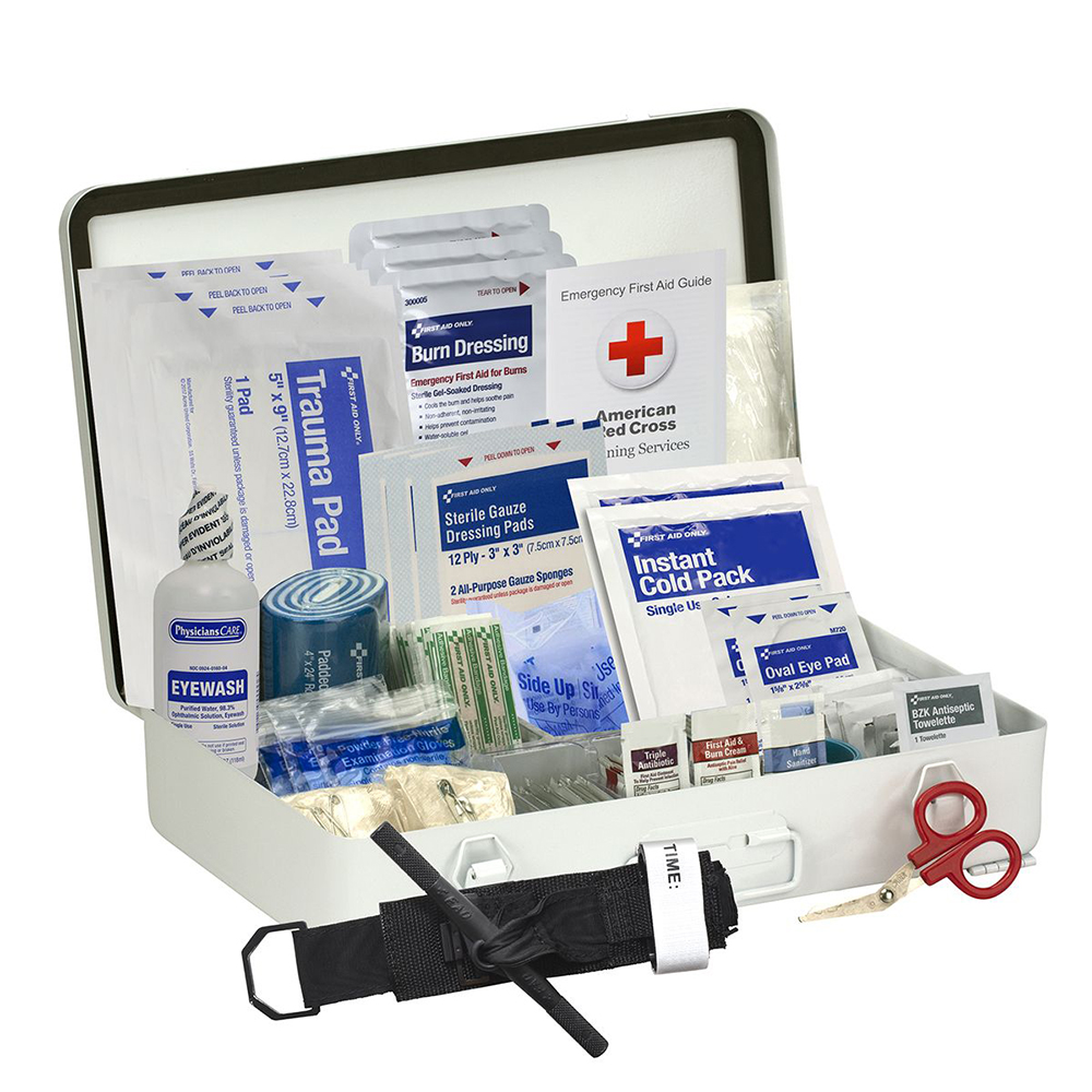 First Aid Only ANSI B 50 Person Metal ANSI 2021 Compliant First Aid Kit from GME Supply