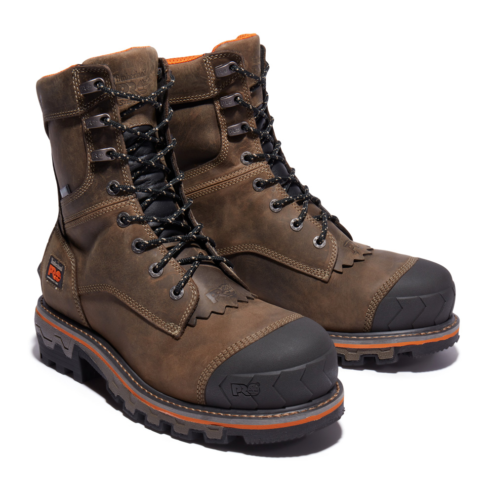 Timberland Men's Boondock HD Logger Composite Toe Waterproof Work Boots from GME Supply