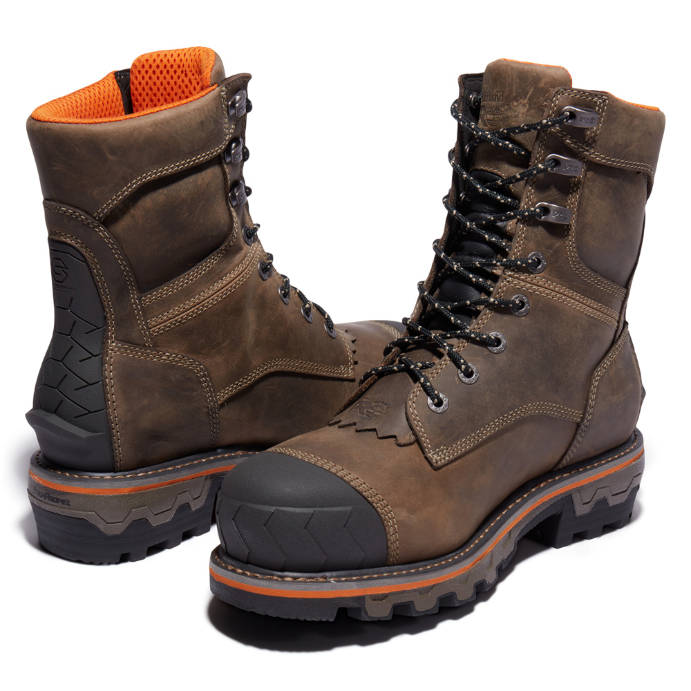 Timberland Men's Boondock HD Logger Composite Toe Waterproof Work Boots from GME Supply