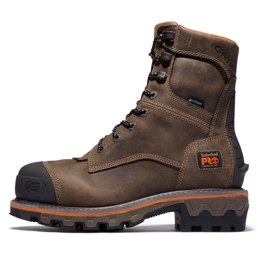 Timberland Men's Boondock HD Logger Composite Toe Waterproof Work Boots from GME Supply