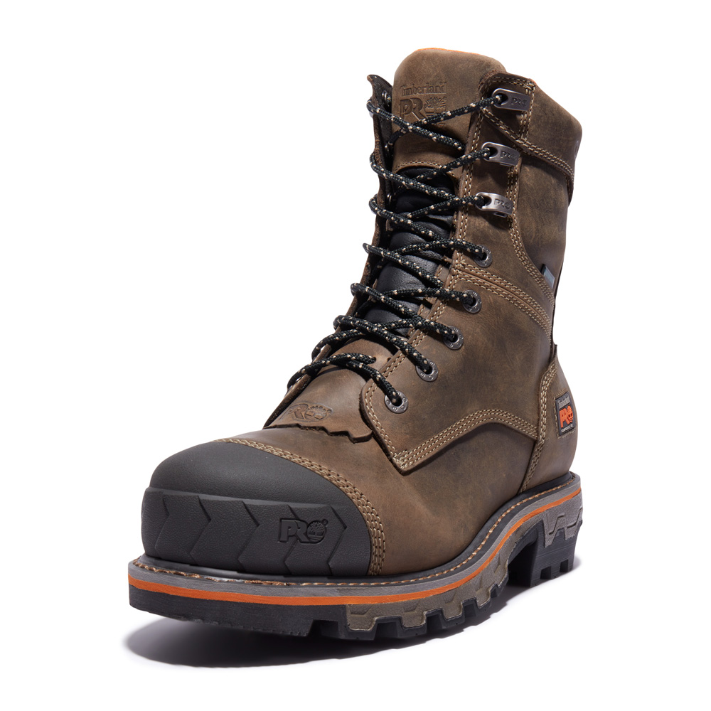 Timberland Men's Boondock HD Logger Composite Toe Waterproof Work Boots from GME Supply