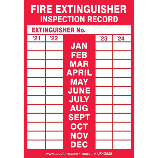 Accuform Vinyl Fire Safety Label (5 Pack) from GME Supply