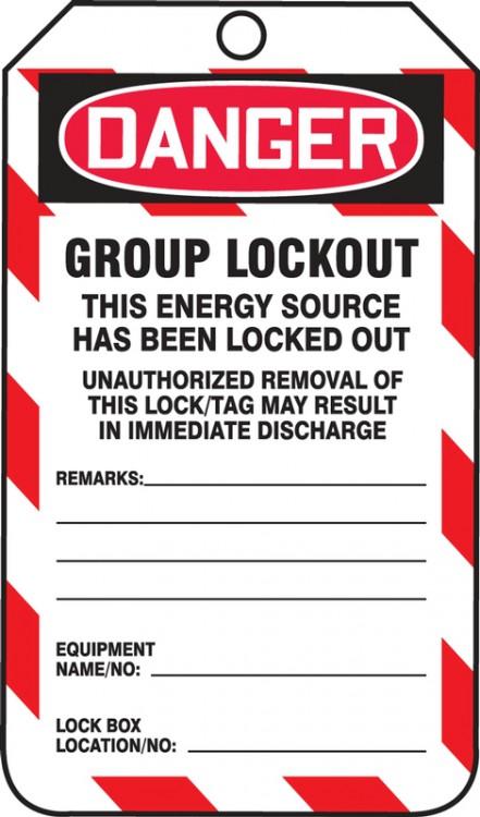 Accuform Group Lockout Job Tags from GME Supply