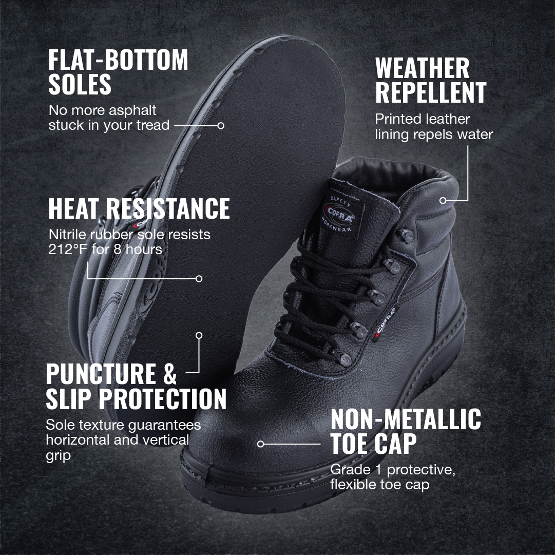 Cofra 6 Inch Heat Resistant Asphalt Safety Toe Boots from GME Supply