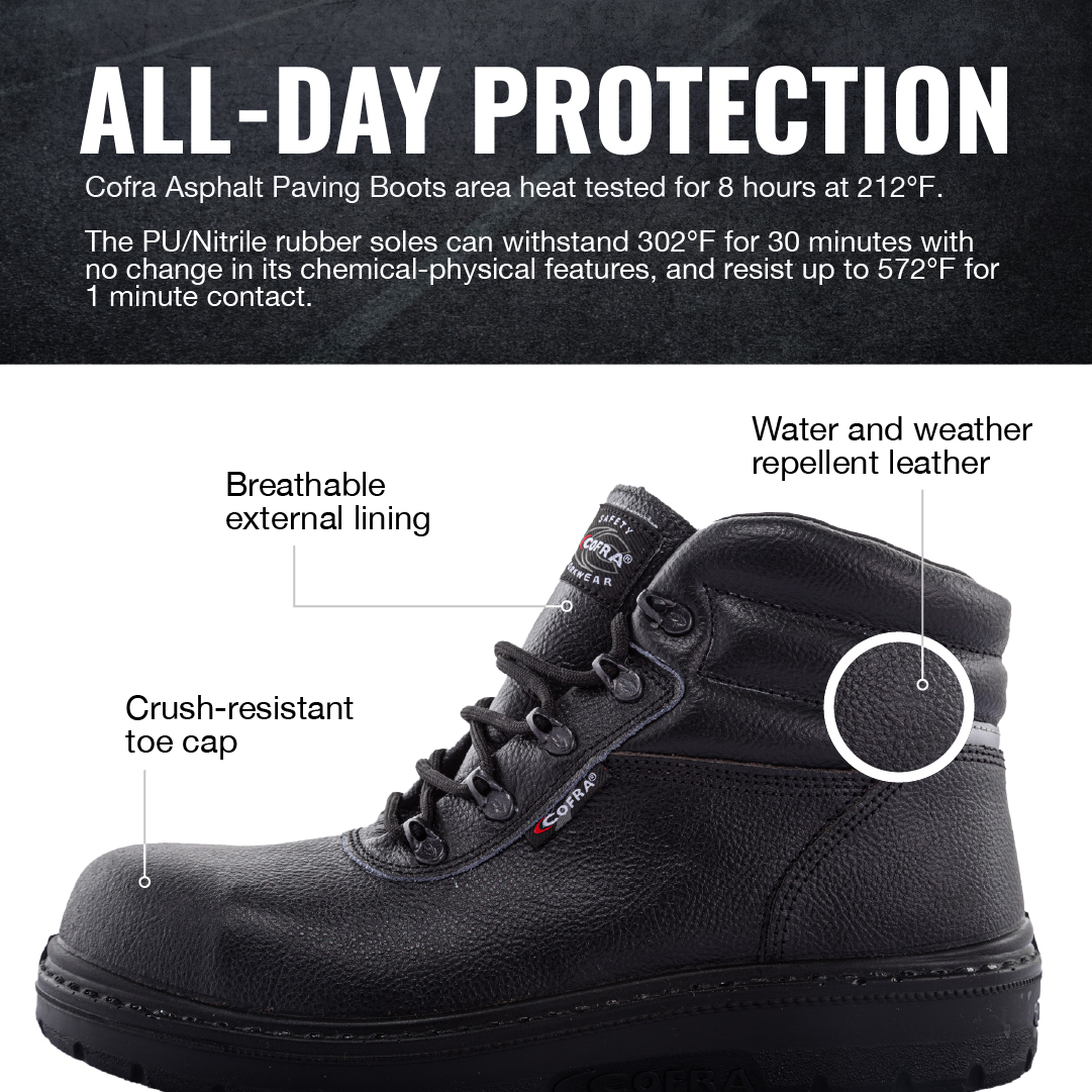 Cofra 6 Inch Heat Resistant Asphalt Safety Toe Boots from GME Supply