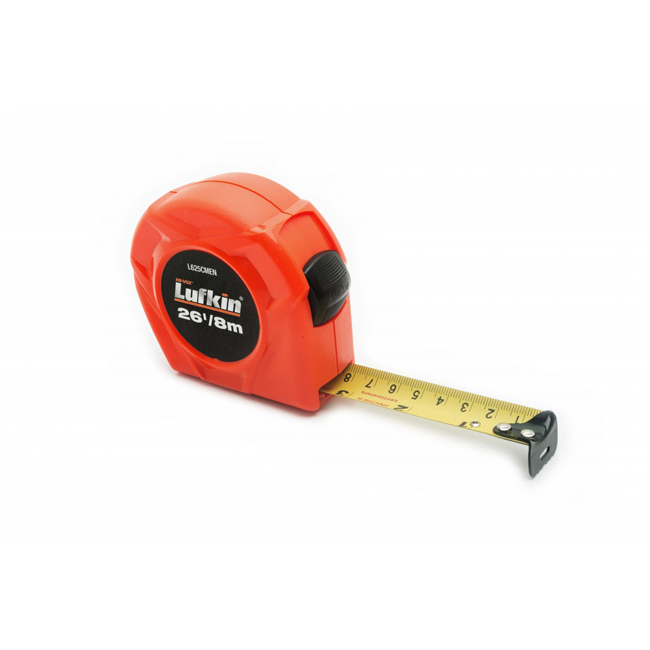 Crescent Tools Hi-Viz Orange SAE/Metric Yellow Clad Power Return 26 Foot Tape Measure from GME Supply