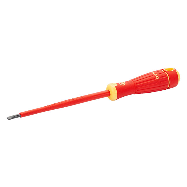 Bahco Fit VDE Insulated .4 mm x 2.5 mm Slotted Screwdriver from GME Supply