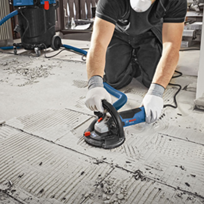 Bosch 5 Inch Concrete Surface Grinder with Dust Collection Shroud from GME Supply