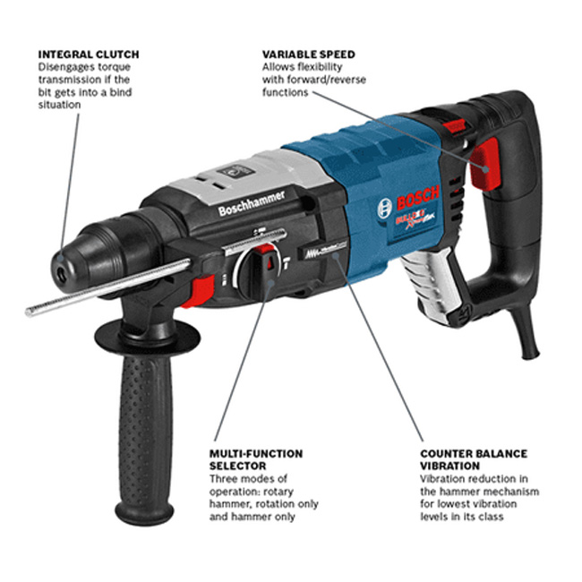 Bosch SDS-Plus Bulldog Xtreme Max 1-1/8 Inch Rotary Hammer from GME Supply