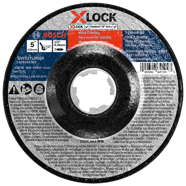 Bosch X-LOCK Small Angle Grinder Wheel |GWX27LM500 from GME Supply