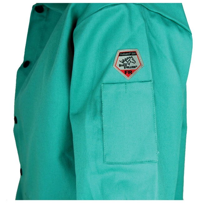 Black Stallion TruGuard 200 FR Cotton Welding Jacket, Green from GME Supply