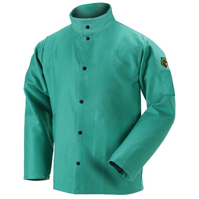 Black Stallion TruGuard 200 FR Cotton Welding Jacket, Green from GME Supply