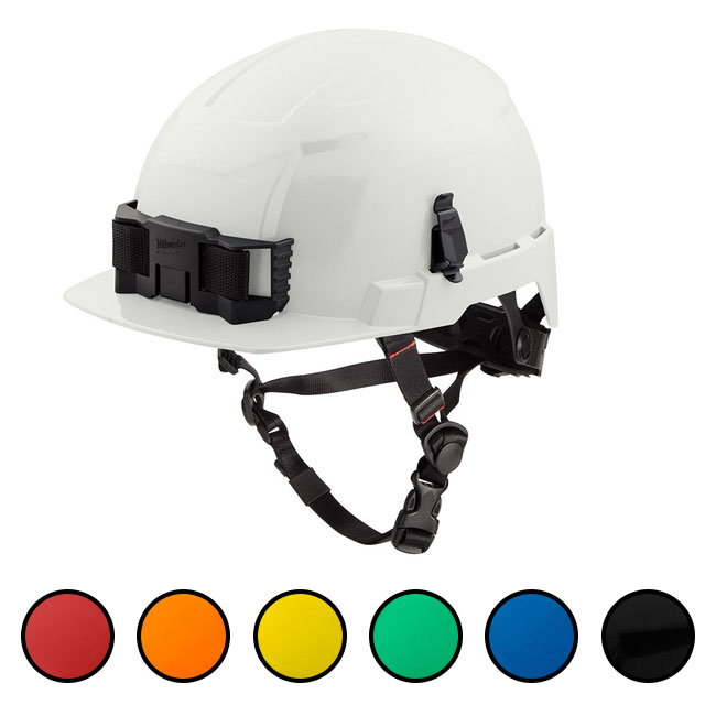 Milwaukee Front Brim Safety Helmet with BOLT Accessory Clips from GME Supply