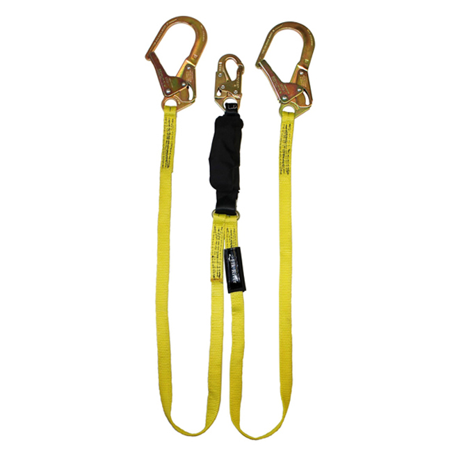 Elk River Centurion Zorber Twin Leg Lanyard with Steel Rebar Hooks from GME Supply