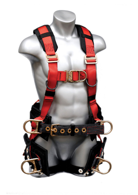 X-Large Elk River 68604 Pinnacle Polyester/Nylon Tower 6 D-Ring Harness with Quick-Connect Chest