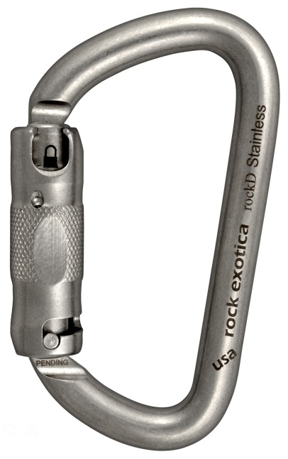 Rock Exotica rockD Stainless Steel Locking Carabiner C2SA / C2SS from GME Supply