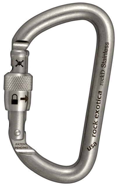 Rock Exotica rockD Stainless Steel Locking Carabiner C2SA / C2SS from GME Supply