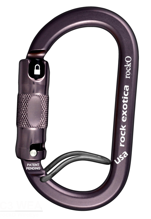 Rock Exotica RockO WireEye Auto-Lock Aluminum Carabiner from GME Supply