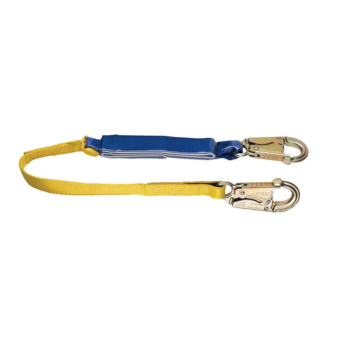 Werner 3 Foot Decoil Single Leg Lanyard with Steel Snap Hooks from GME Supply