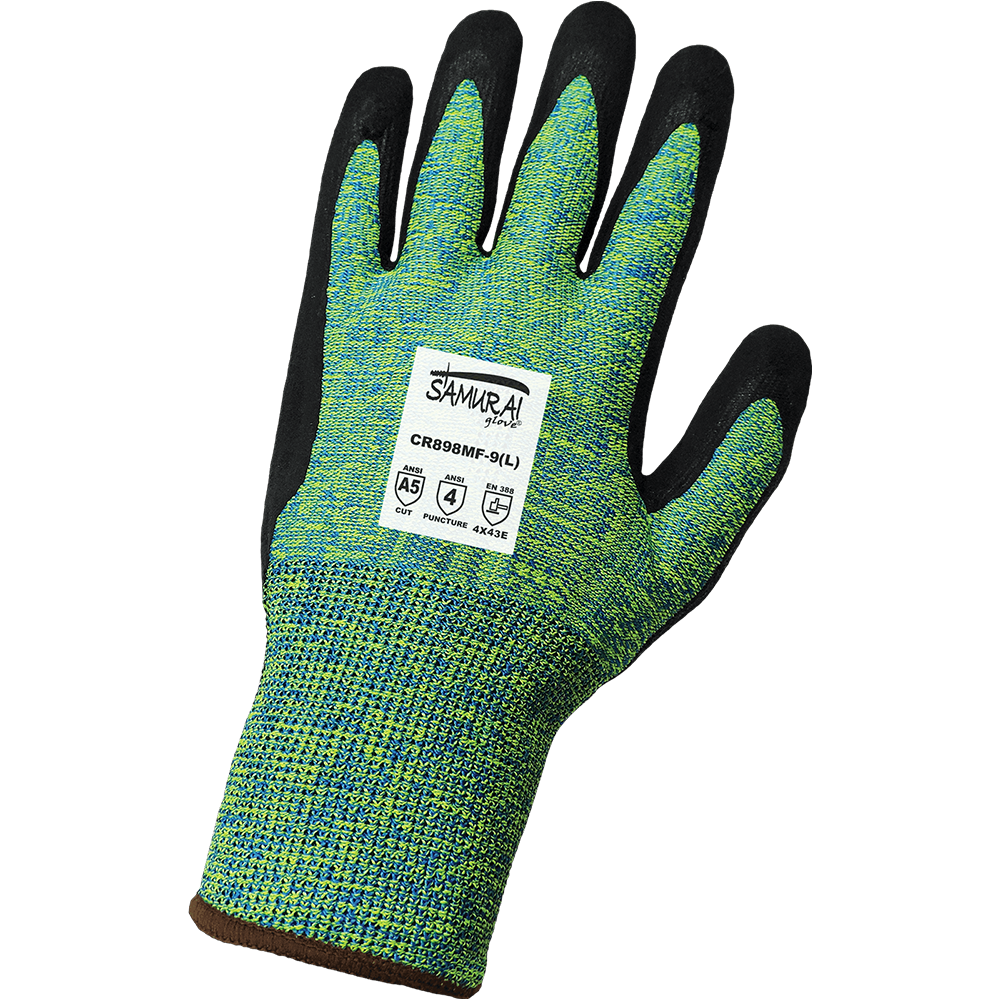 Global Glove Samurai Glove A5 Cut A4 Puncture Static/Electrostatic Compliant Gloves from GME Supply