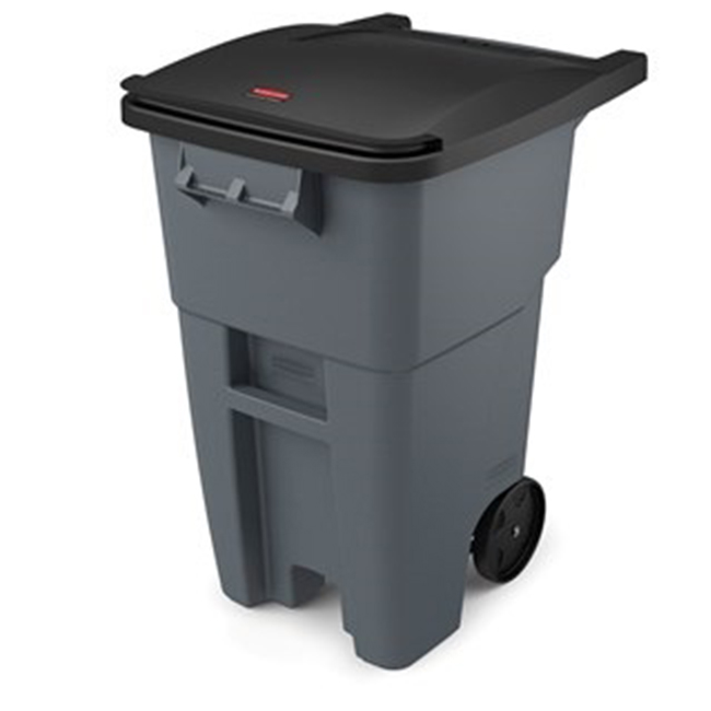 Rubbermaid BRUTE 50 Gallon Rollout Trash Container with Lid from GME Supply