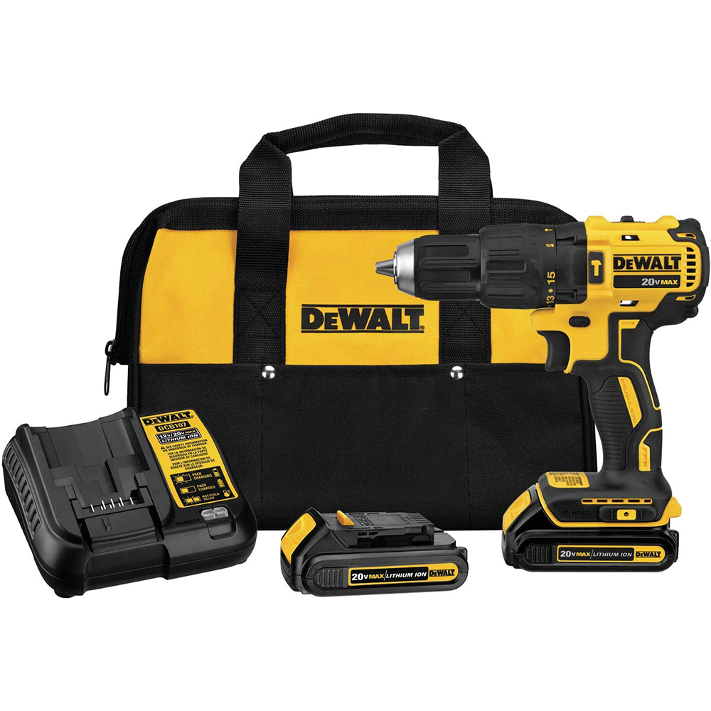 Dewalt 20V MAX Brushless Cordless 1/2 inch Compact Hammer Drill-Driver Kit from GME Supply