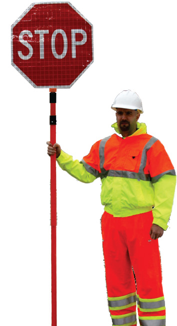 Dicke Safety Roll-up Stop/ Slow Paddle | SB243AT from GME Supply