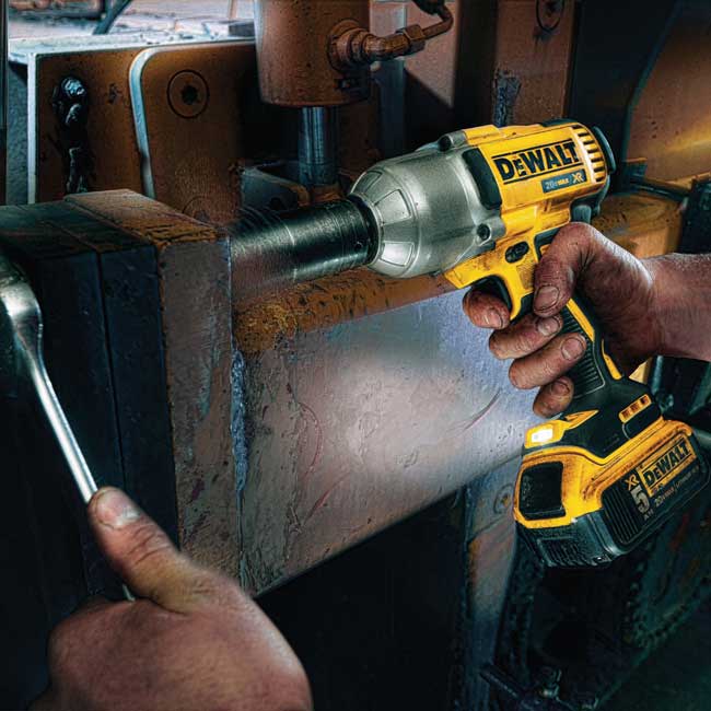 DeWalt 20V MAX XR High Torque 1/2 Inch Impact Wrench with Detent Pin Anvil Kit |CF899P2 from GME Supply