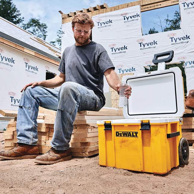 DeWALT TSTAK Deep Well Mobile Cooler with Long Handle from GME Supply