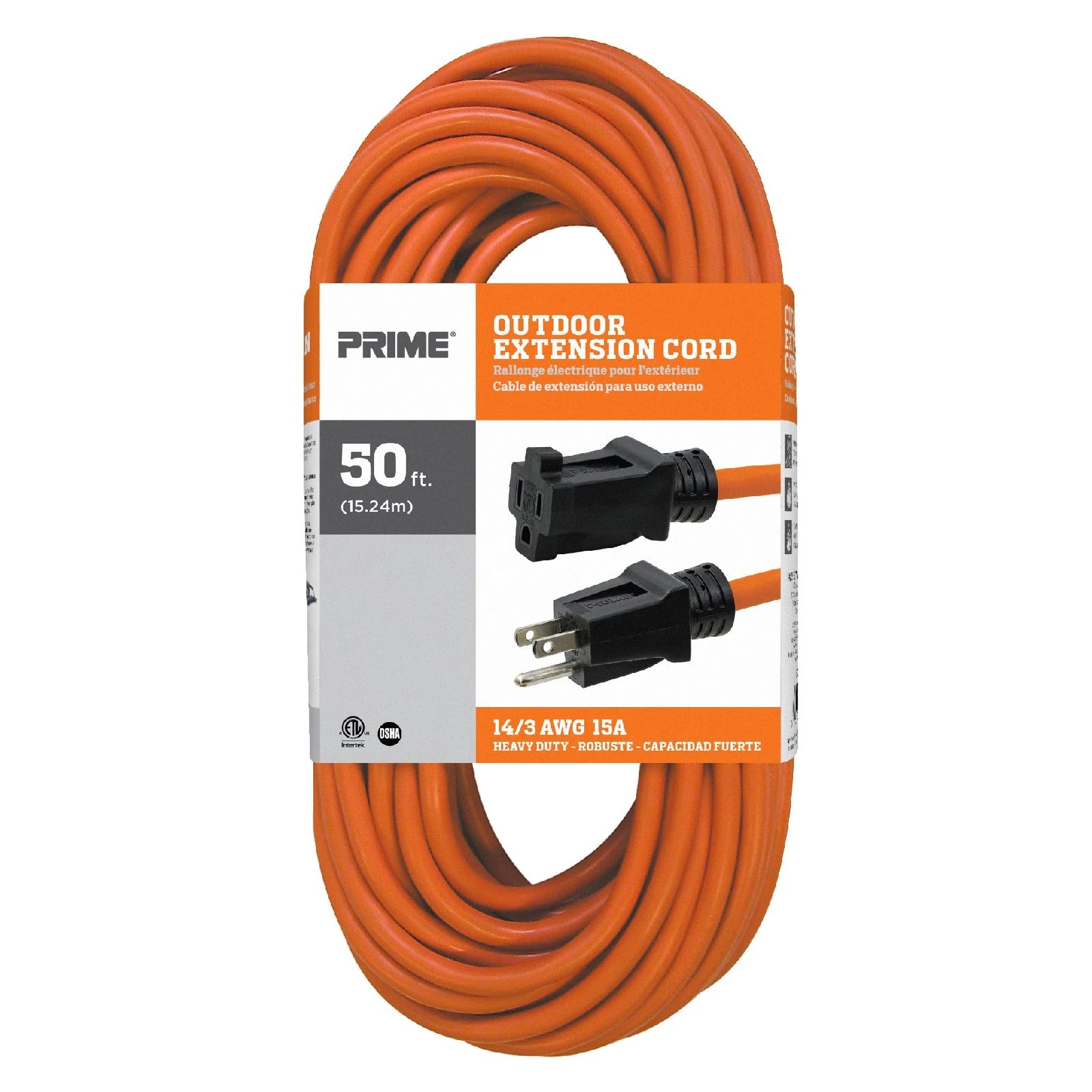 Prime Wire & Cable 50 Foot 14/3 SJTW Outdoor Extension Cord from GME Supply