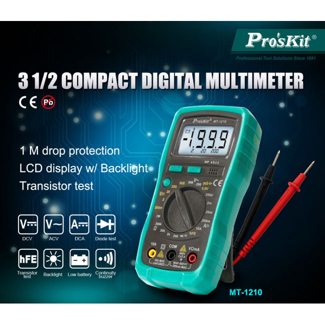 Eclipse 3 1/2 Compact Digital Multimeter from GME Supply