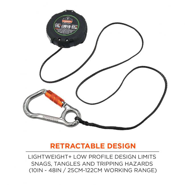 Ergodyne Squids 3010 Retractable Tool Lanyard with Belt Loop Clip | 3010 from GME Supply