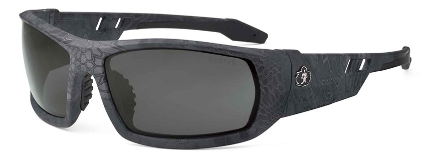 Ergodyne Skullerz Odin Safety Sunglasses White Frame Smoke Lens