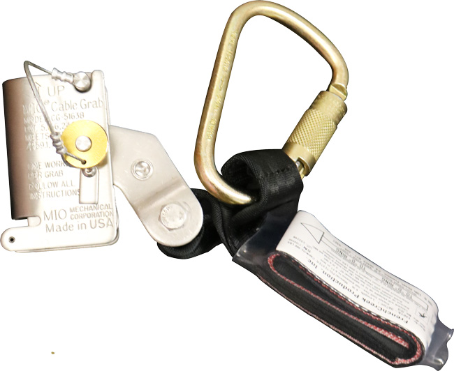 French Creek Cable Safety Sleeve with Carabiner and Shock Absorber from GME Supply