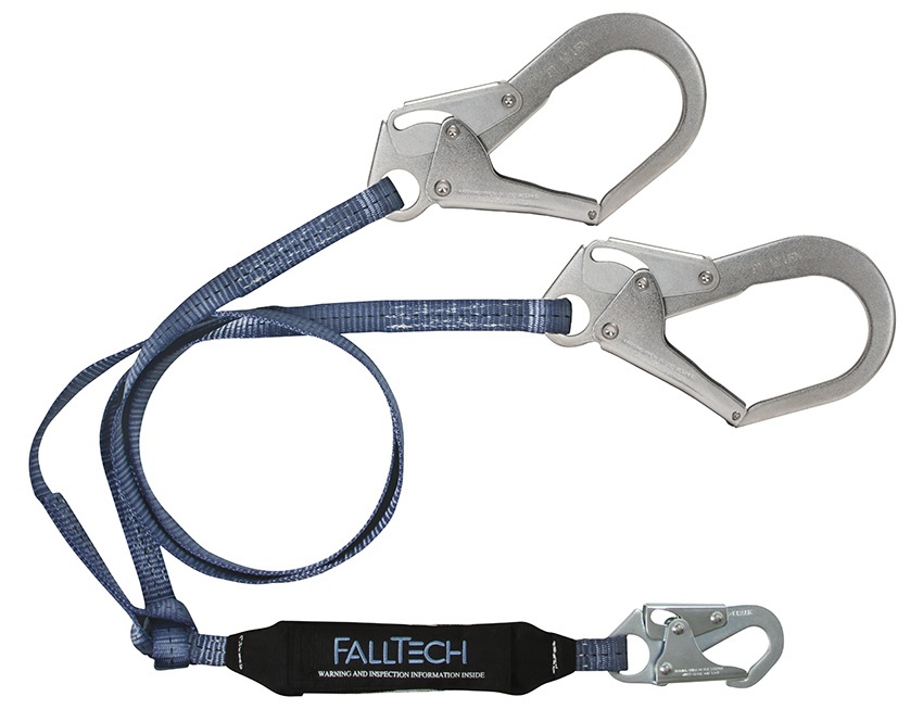 FallTech ViewPack Y-Leg Rebar Hook Lanyard with Snap Hook from GME Supply