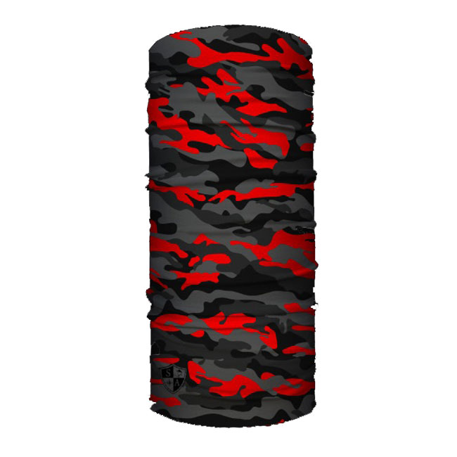Multi-Use Face Shield Fire Red Camo from GME Supply
